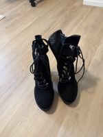 Schnürstiefeletten schwarz Leder Grösse 38 neuwertig