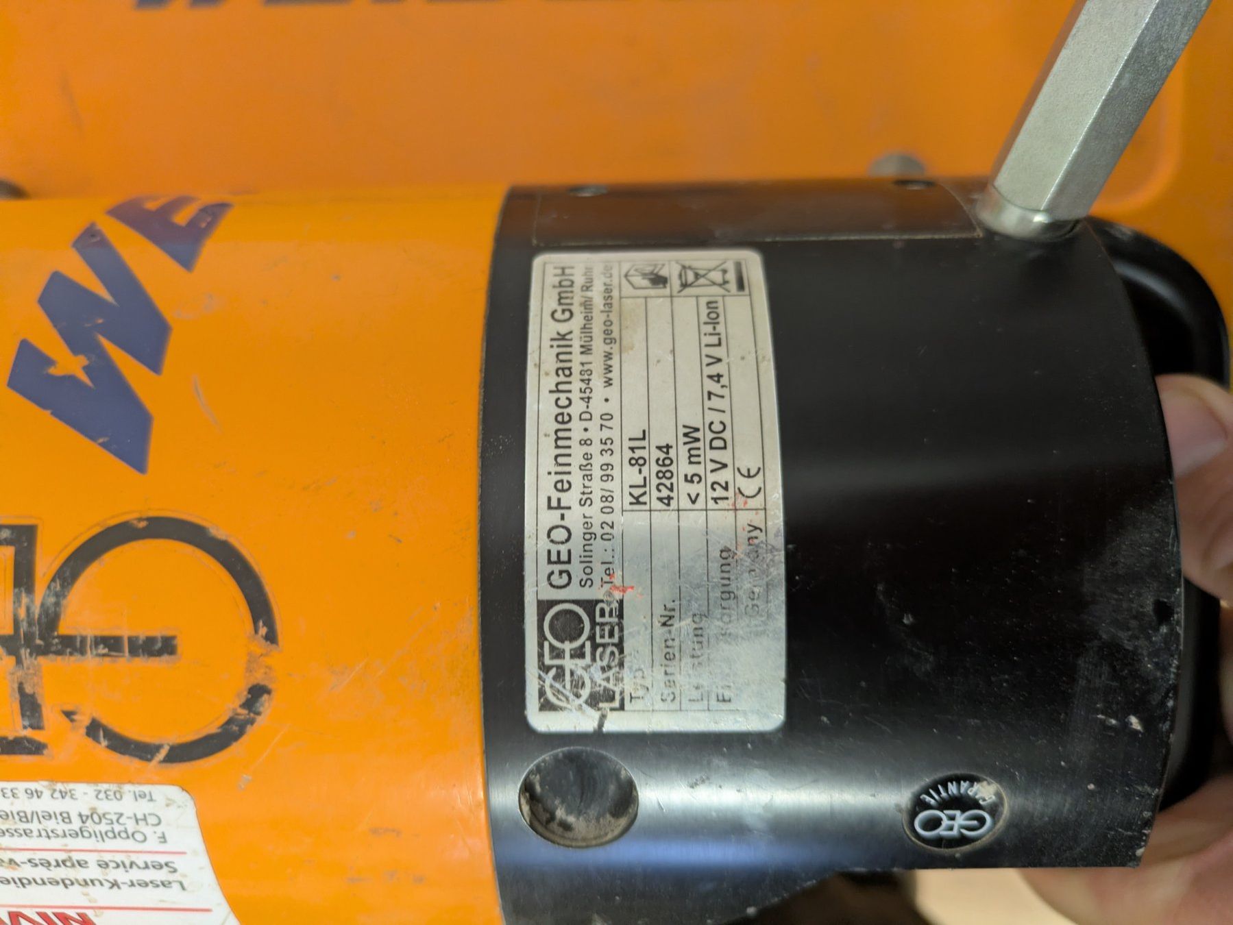 Mesurer: Kanalbaulaser KL-81L – D'occasion à Flamatt par WeibelAG 4