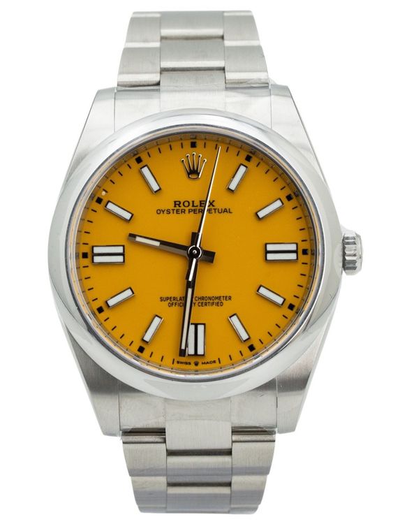 Rolex Oyster Perpetual “Yellow” 41 Discontinued New full set (Neu und ...
