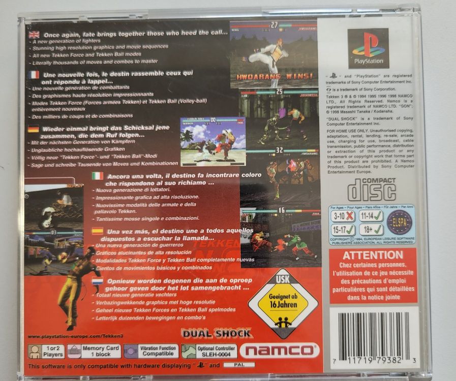 Démo Tekken 3 Sur PlayStation 1 - PAL - Bon état Pour Collection