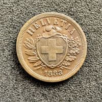 2 Rappen Schweiz Wappen 1883