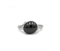 Neuer Pomellato Capri-Ring Schwarze Keramikperle - Gr. 52