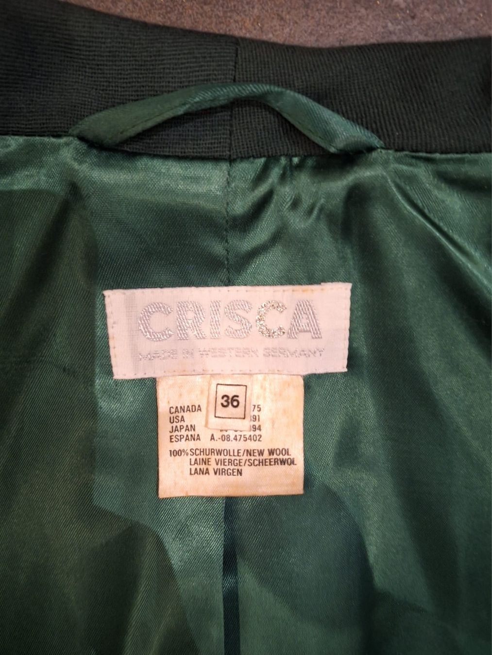 Cappotti: Mantel grün, Gr. 36 – Usato da Wangen ZH venduto da MarianneMunz 3