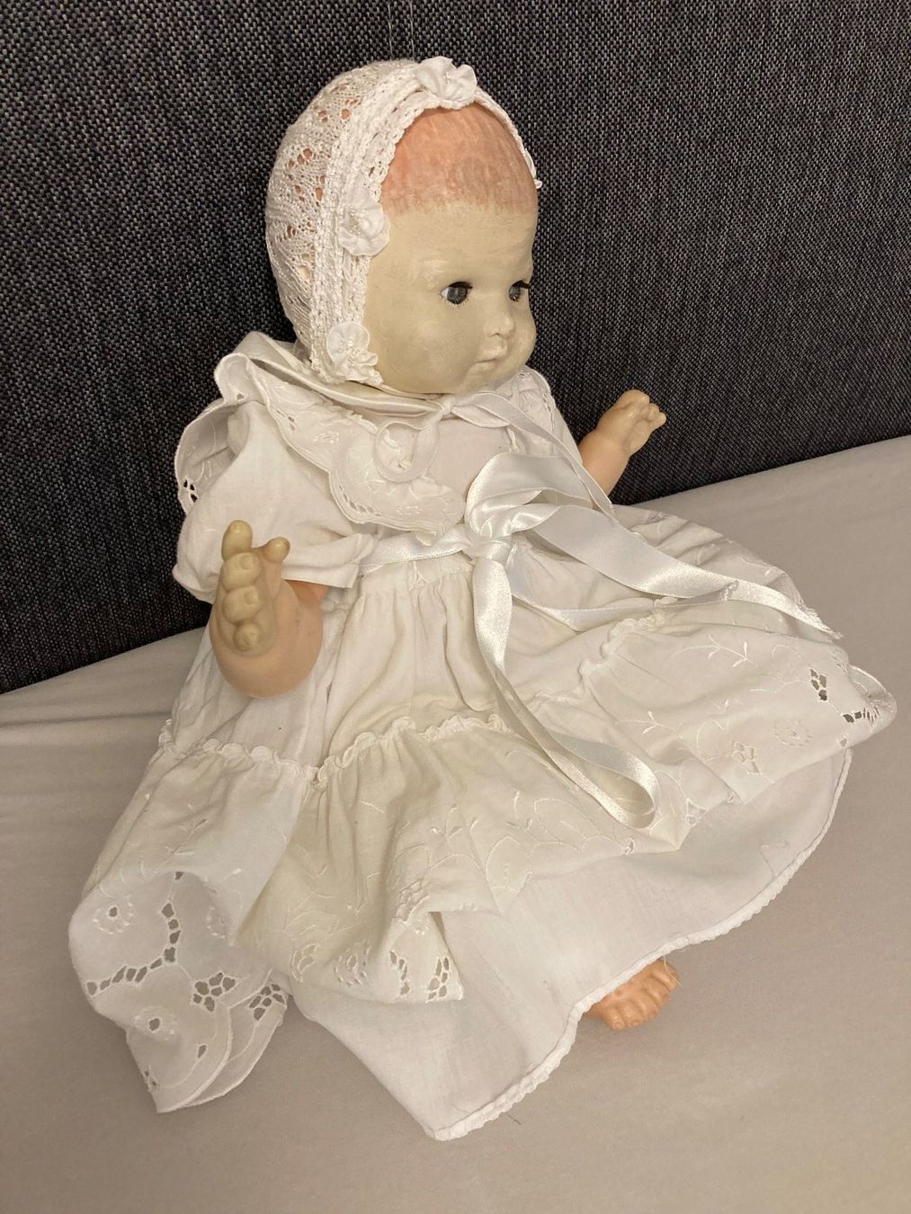 Puppen: Nostalgische antike Puppe mit Stoffkörper und Kleid, alt – Gebraucht aus Berneck von Ordnung2021 3