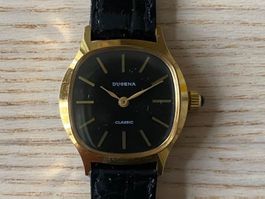 DUGENA Uhr Damen ca. 70er Jahre Handaufzug, vergoldet