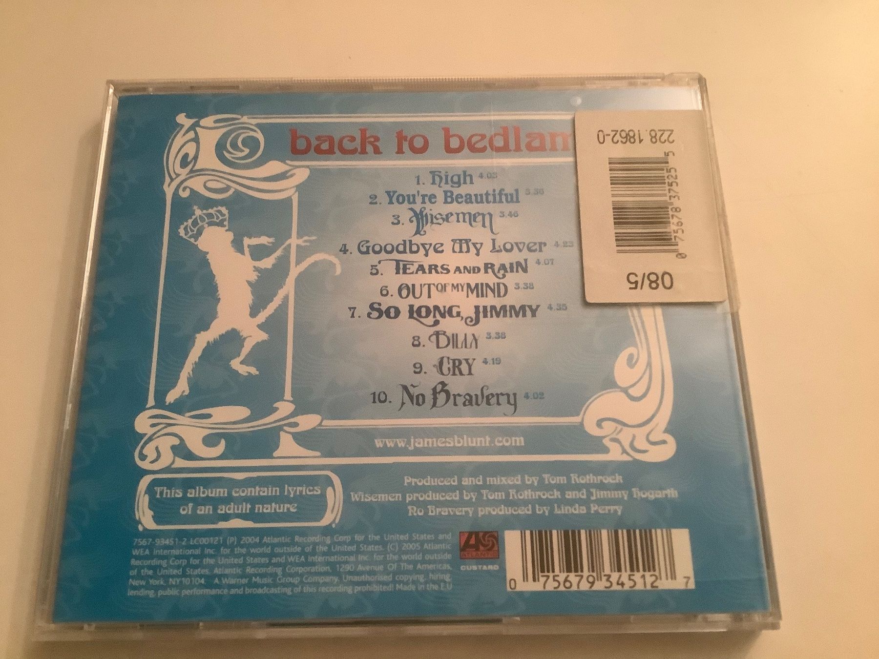 CD: James Blunt / Back to bedlam / 2004 – Usato da Dübendorf venduto da Shreck 1