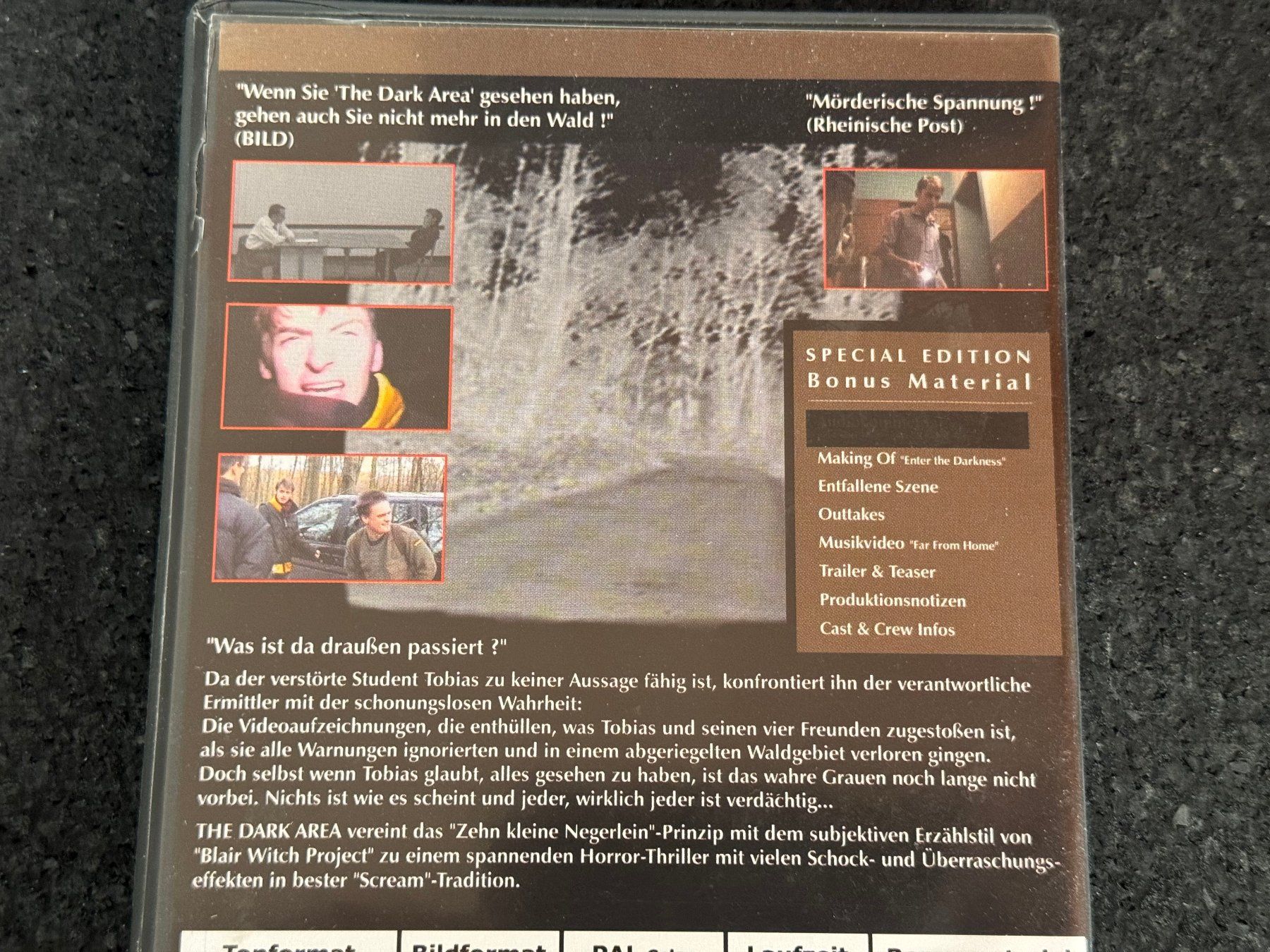 Tutti i DVDs: The Dark Area "Das deutsche Blair Witch Project" DVD DE – Usato da Fribourg venduto da tschjoly 2