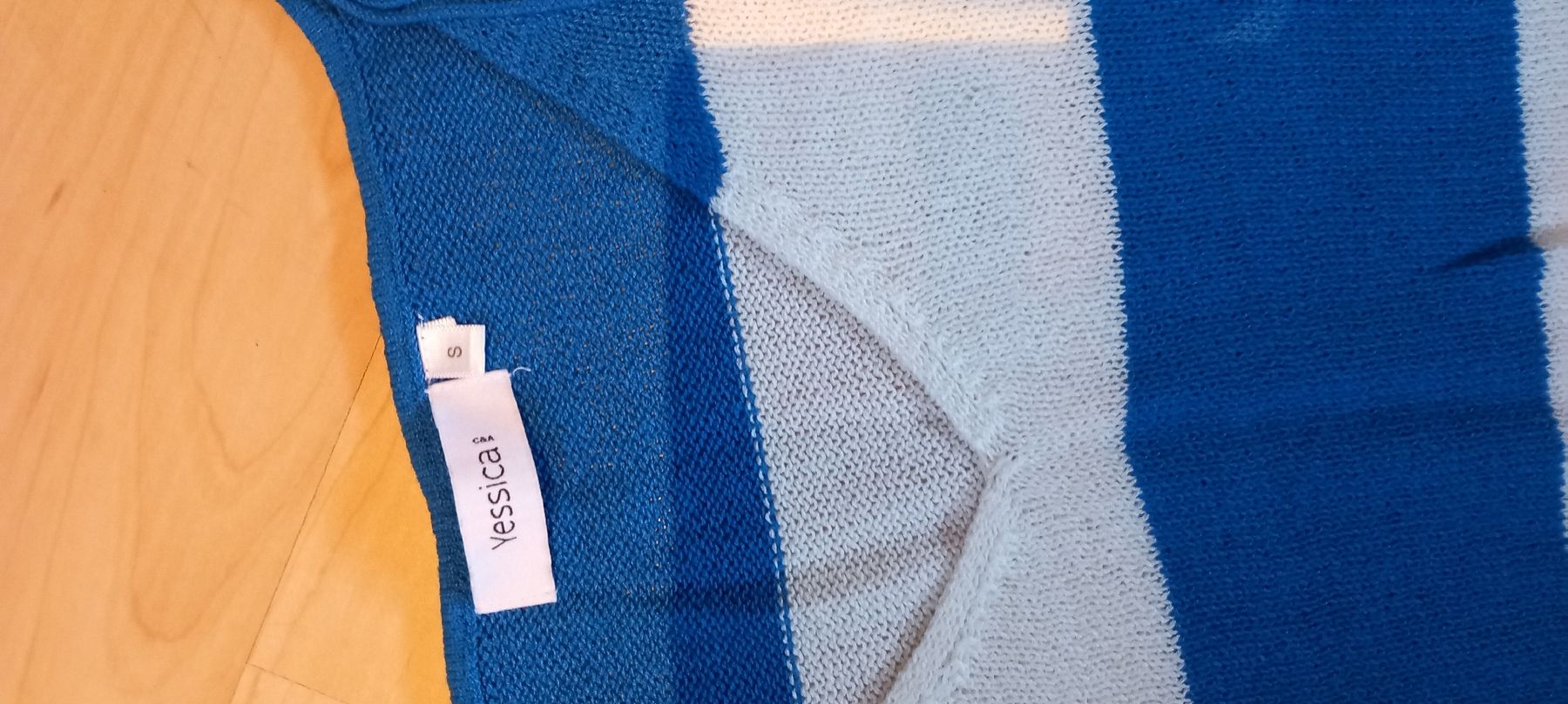 Maglioni & Felpe: Vessica Strickpulli, Blau/Weiss gestreift, Grösse S – Nuovo (secondo la descrizione) da Rebstein venduto da bestforyou 2