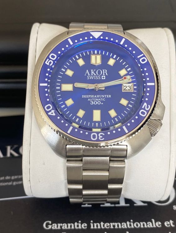 Cadran De Montre FE 140-1 Plongée - Bleu Galbé 26 Mm - Neuf Sans Boîte