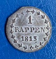 Kantonsmünze Solothurn 1 Rappen 1813 guter Zustand