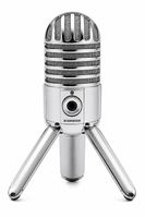 Samson Meteor Mic USB Studio Mikrofon, silber, mit Tasche
