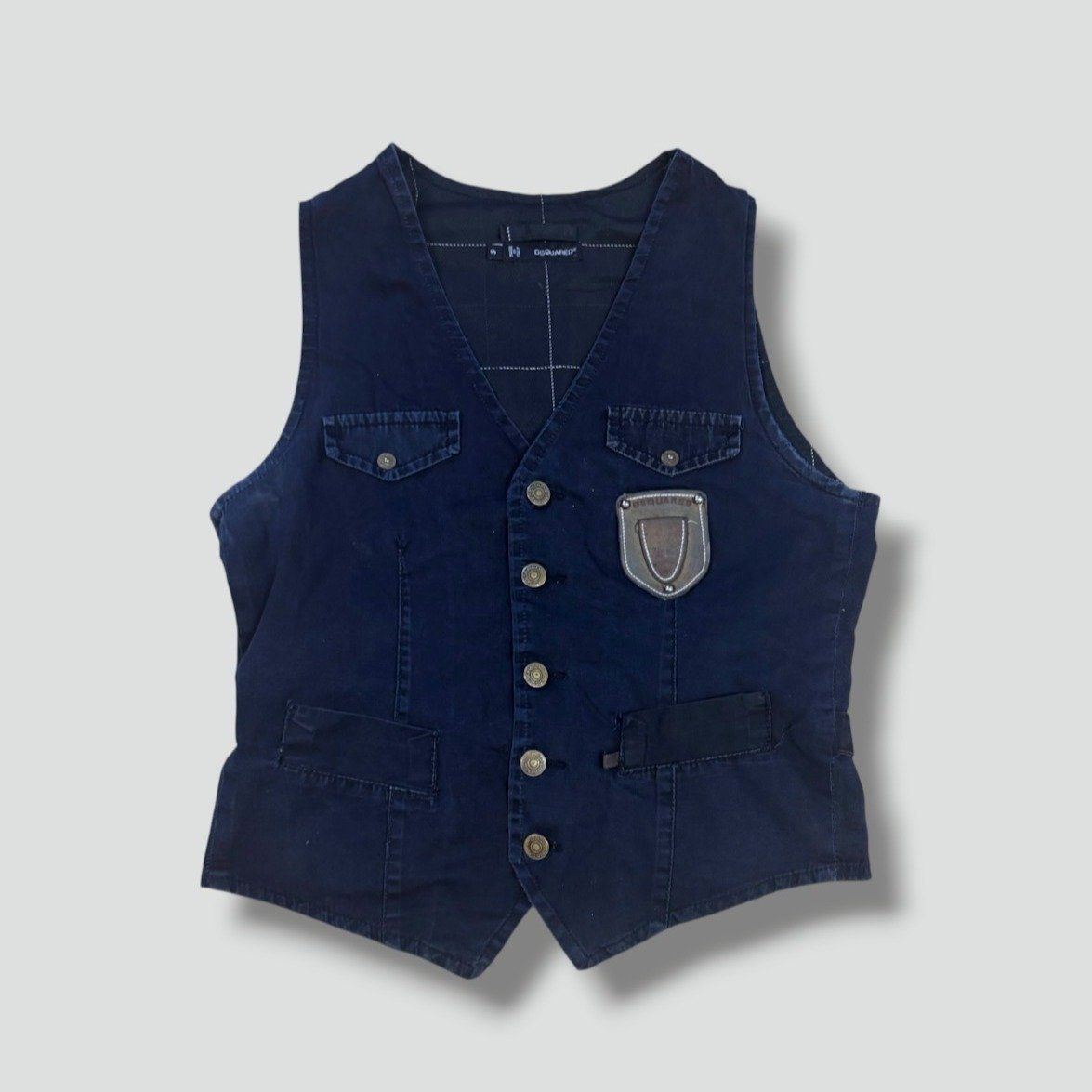 Dsquared2 Gilets: Dsquared2 dark cotton designer vest – D'occasion à St. Gallen par sourced_limited