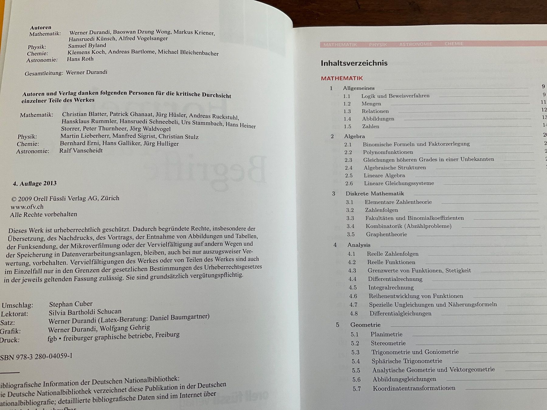 Libri: Formeln Tabellen Begriffe Orell Füssli – Usato da Avenches venduto da Lactobacille 1