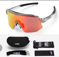 blizz Velo Sportbrille uv Schutz Neu transparent/rot bild 1