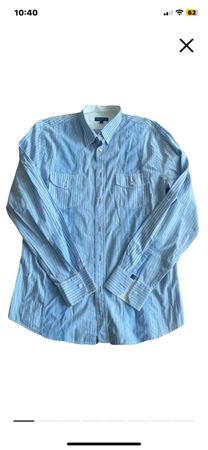 Chemise rayée Trussardi Jeans, taille L, parfait pour l'été!