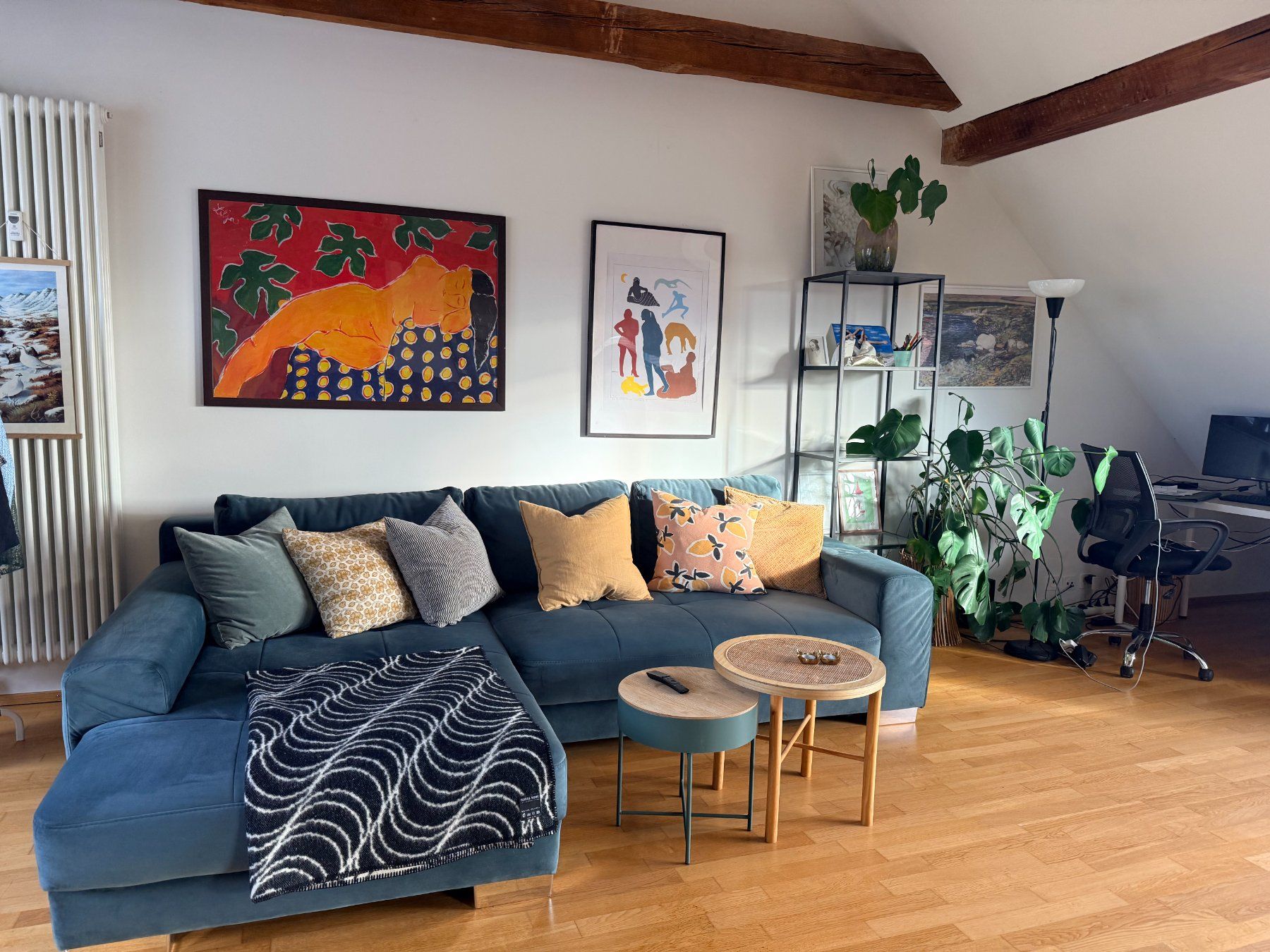 Divani: Boxspring Ecksofa, petrolblau, mit Bettfunktion & Stauraum – Usato da Basel venduto da har_7zgf 1