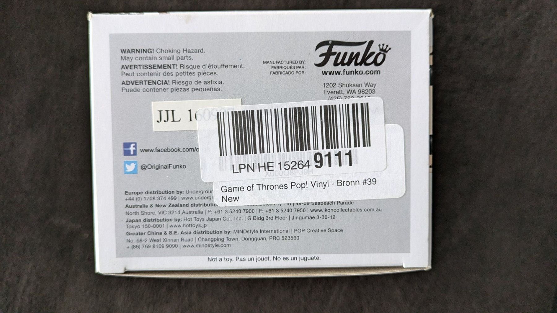 Funko Statuette: Funko Pop! GoT - Bronn #39 Signed and Authenticated – Nuovo e nell'imballaggio originale da Obfelden venduto da RCO85 6
