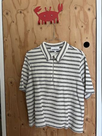 ARMEDANGELS Set, gestreift, Poloshirt & Shorts, Gr. M
