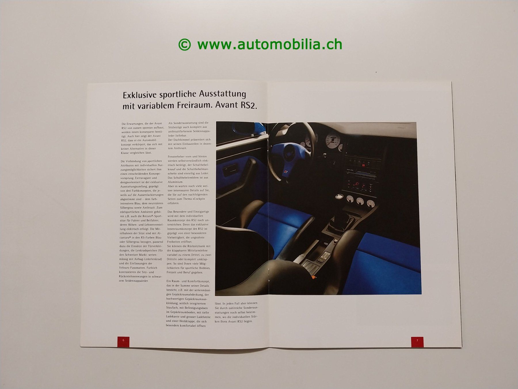 Audi Dokumente: Audi RS2 Avant 1994/01 Prospekt deutsch – Gebraucht aus Weingarten-Kalth von Bettelbruenneli 3