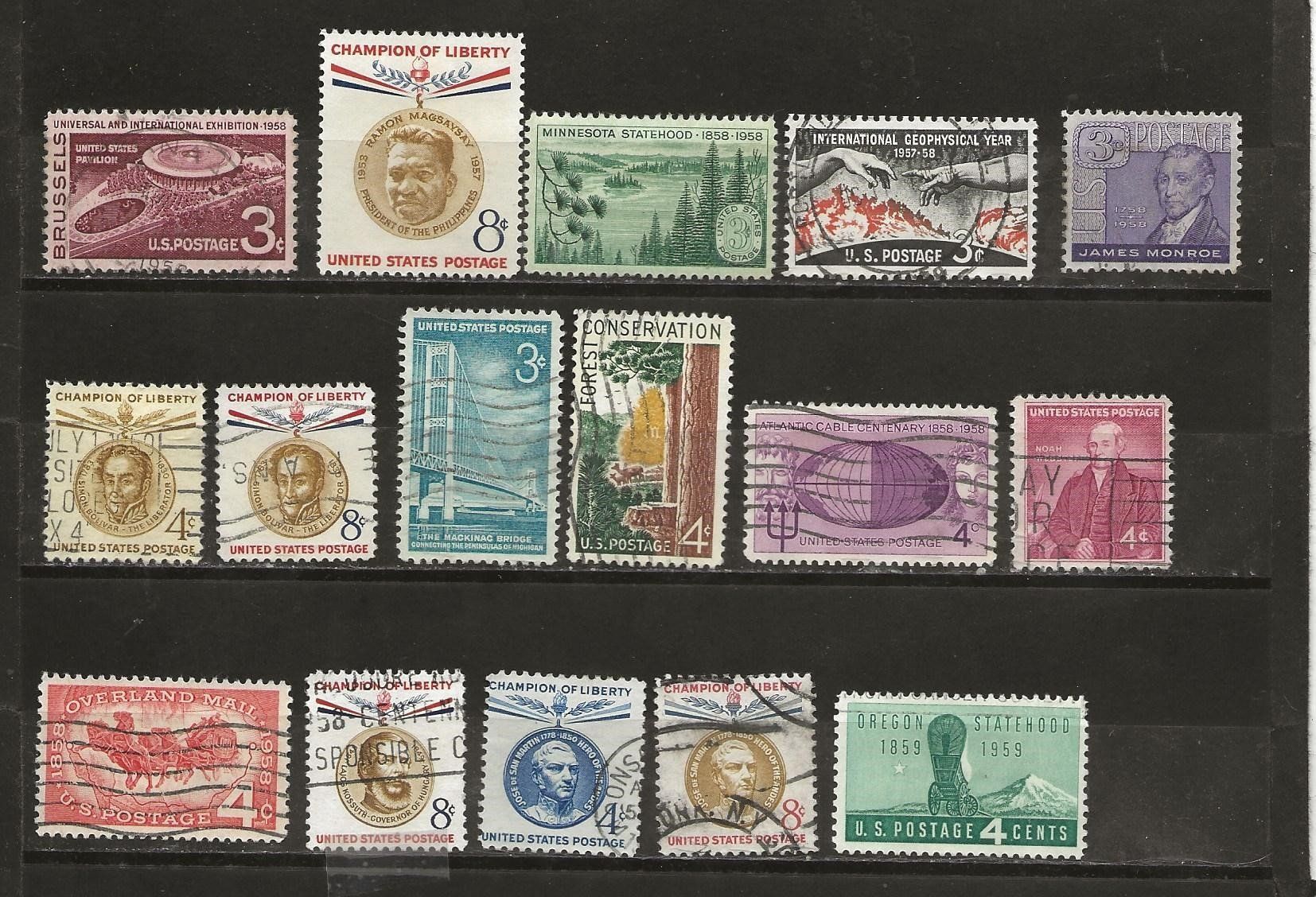 Alle Briefmarken: USA 1955 ..... – Gebraucht aus Sion von PierreP01 2