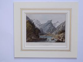 Seealpsee altkoloriert in Passepartout