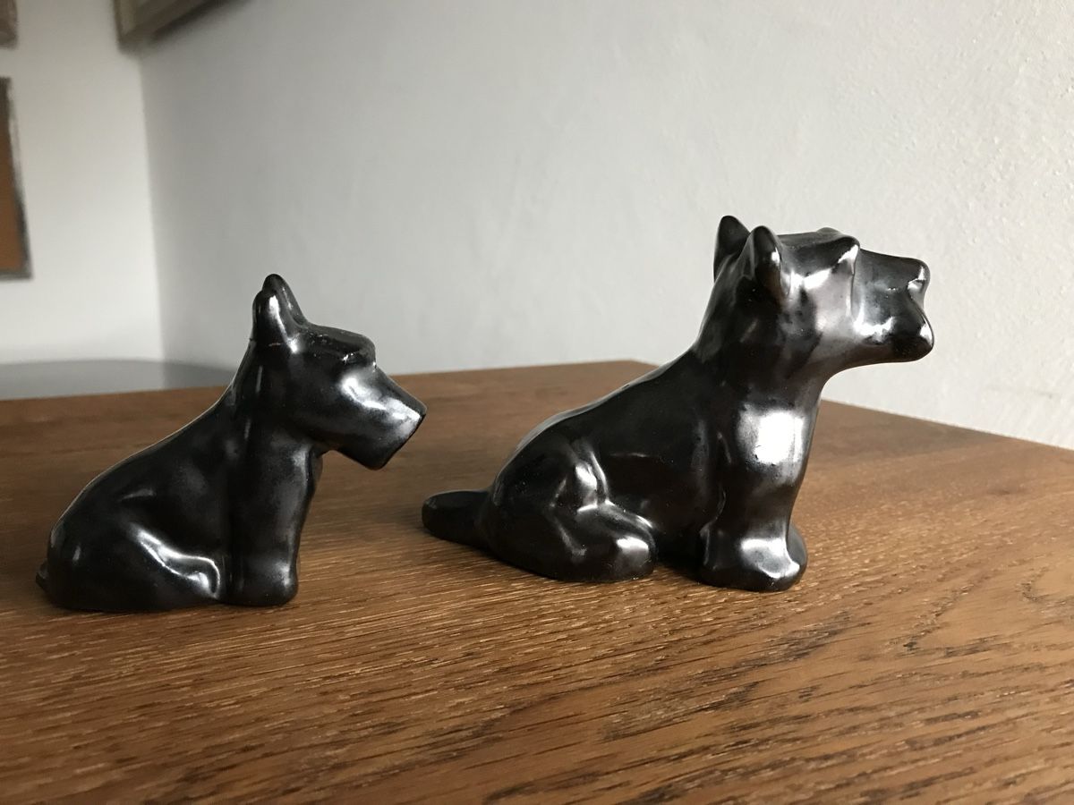 Sculture & Statue: 2 statuettes de chien en terre cuite – Usato da Villeneuve VD venduto da sim_q5hp 3