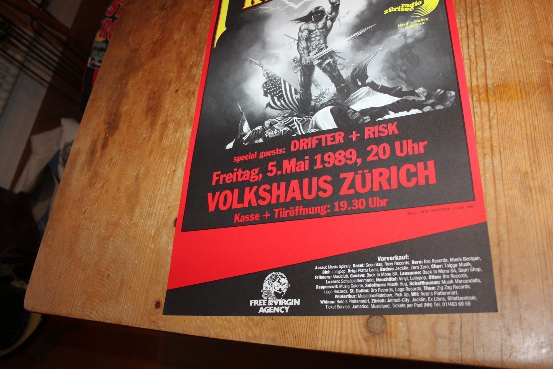 Schallplatten: MANOWAR drifter CONCERT ORGINAL PLAKAT 1989 – Gebraucht aus Pfaffhausen von mono_rec 5
