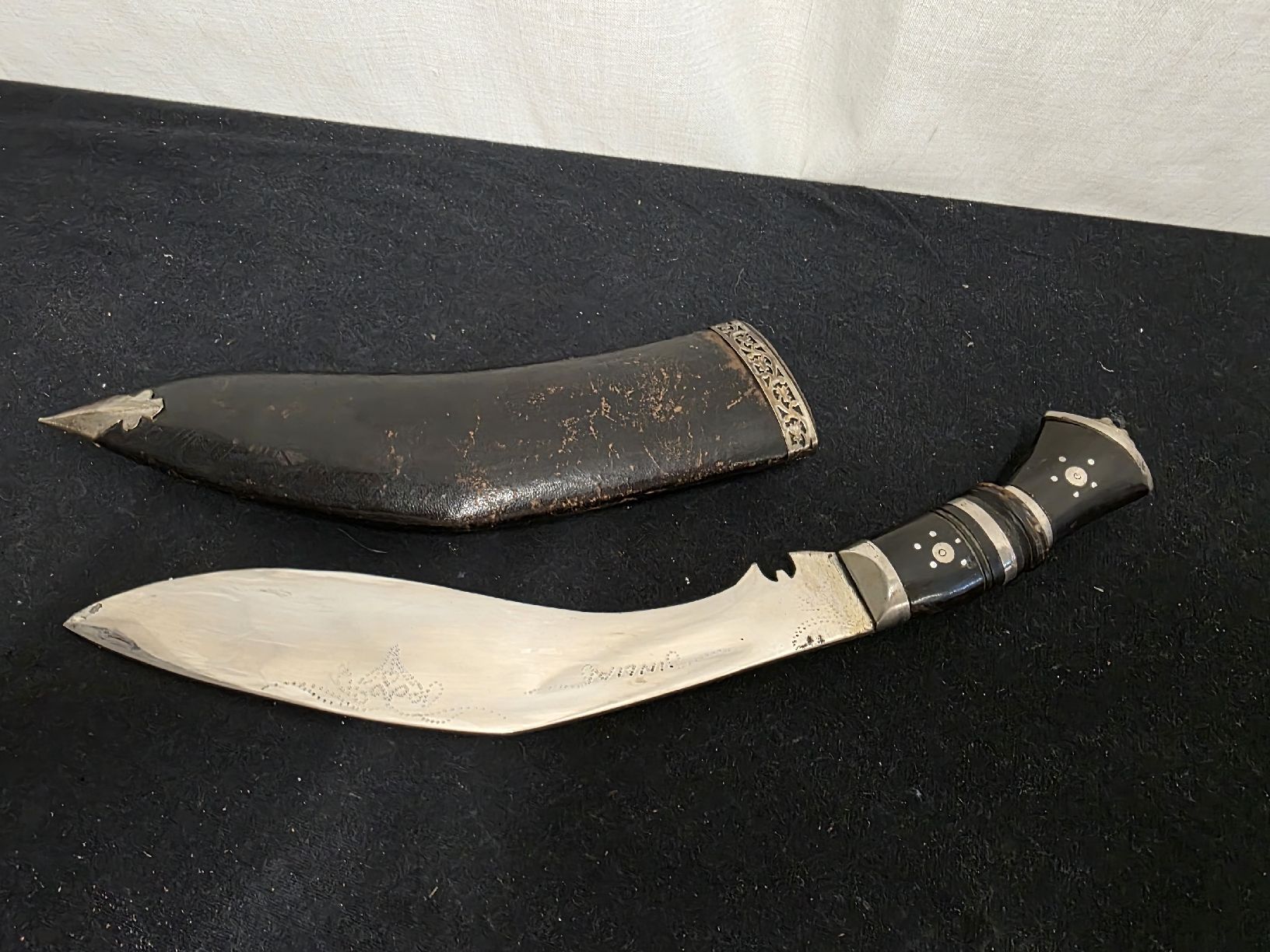 Couverts: Kukri Messer mit Scheide, gebraucht, – D'occasion à Wolfertswil par Antiko 2