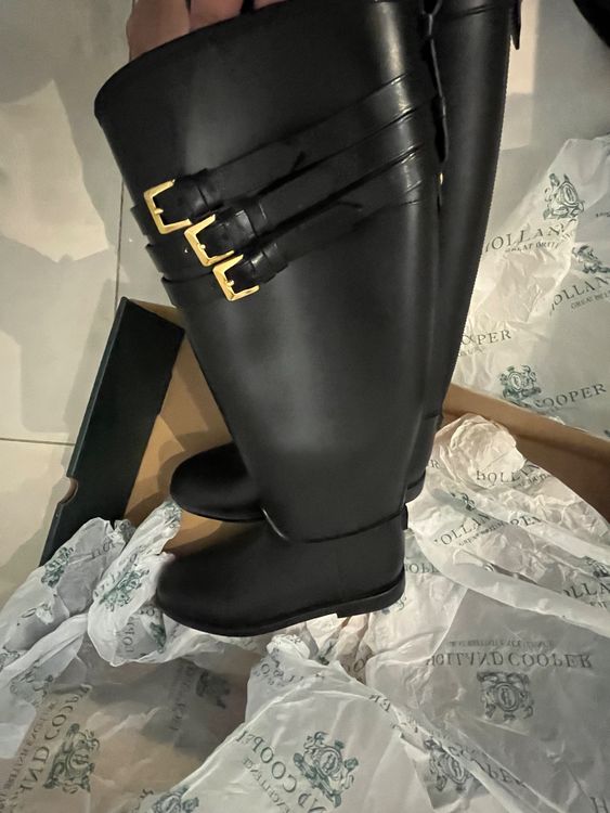 Schwarze Gummistiefel Burberry Gummistiefel Sale B Prorsum Hot Sale