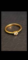 Solitaire Heaven 18K or jaune grandeur 53 modifiée en 49