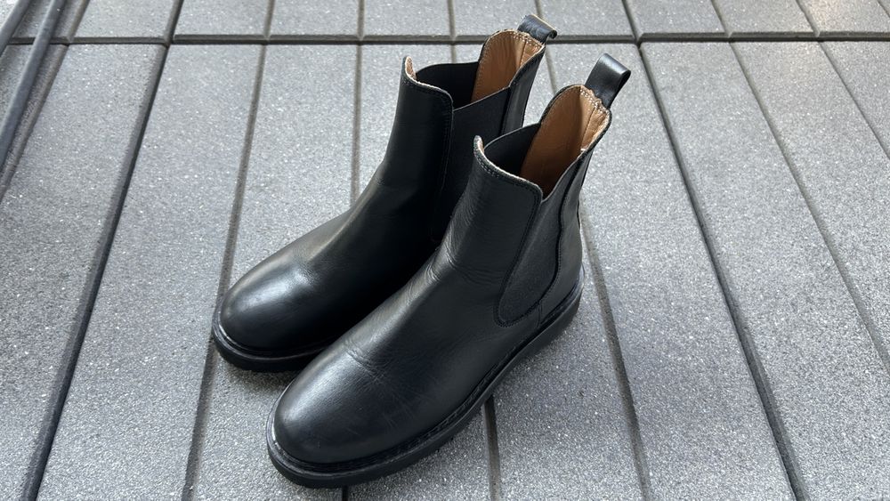 Bottines Noires En Cuir Taille 37 - Marque Bisous Confiture - Occasion Très Bon état