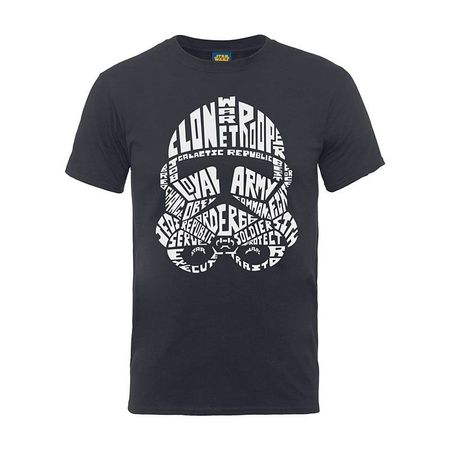Star Wars - T-Shirt Clone Trooper Text Head (S)