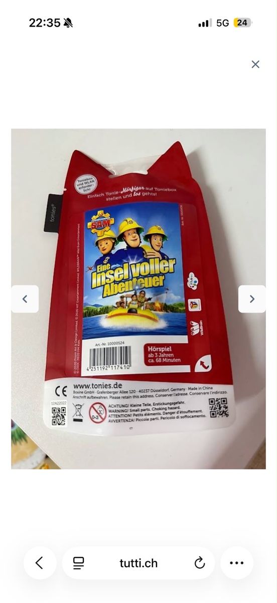 Tonies Figuren: Tonies Hörfigur Feuerwehrmann Sam – Neu und originalverpackt aus Sennhof von furkanAlb 1