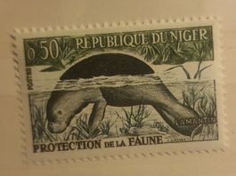 Briefmarke, Republik Niger, 0.50, Lamantin 1962, combet 62