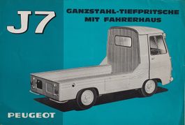 seltener, originaler Prospekt von 1968 PEUGEOT  J7