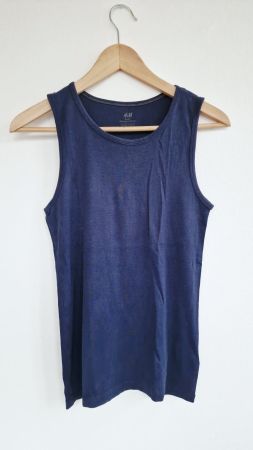 Jungen Unterleibchen H&M Gr. 158/164 Dunkelblau 100% Baumwol