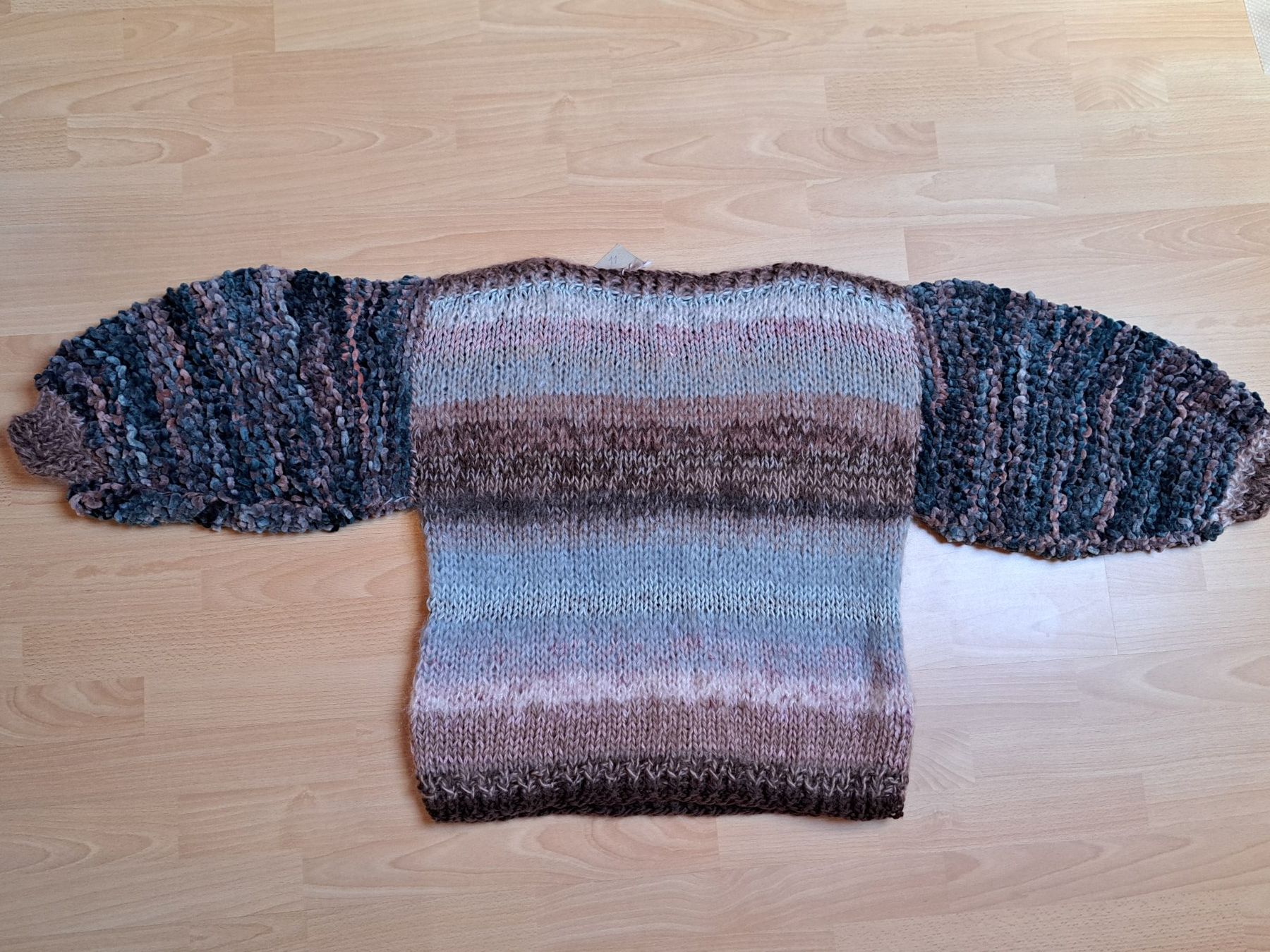 Maglioni & Felpe: Wohlig weicher Wollpulli braun/blau. – Nuovo (secondo la descrizione) da Hettiswil venduto da san_kf5h 2