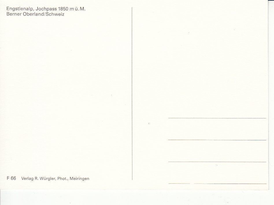 Cartoline postali: Engstlenalp Jochpass um 1995 – Usato da Bürglen TG venduto da StampGraf 1