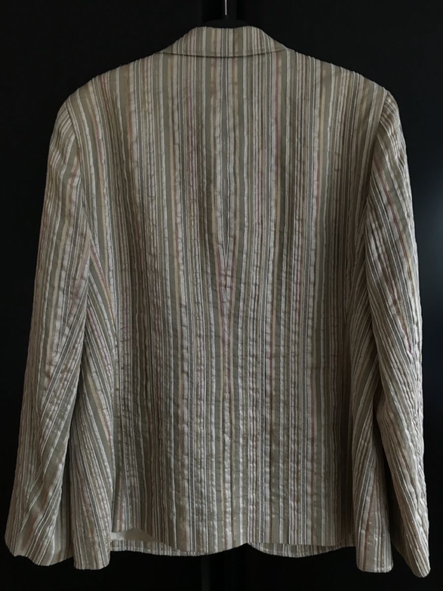 Basler Giacche: Veste BASLER élégante à rayures T 42 beige rosé – Nuovo (secondo la descrizione) da Morges venduto da sandy069 1