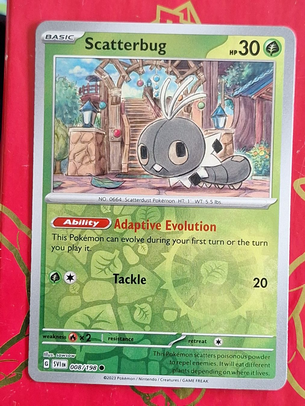 Pokémon Carte collezionabili: Scatterbug - Pokemon Reverse Holo Scarlet Violet – Usato da Altstätten SG venduto da GGsGameshop