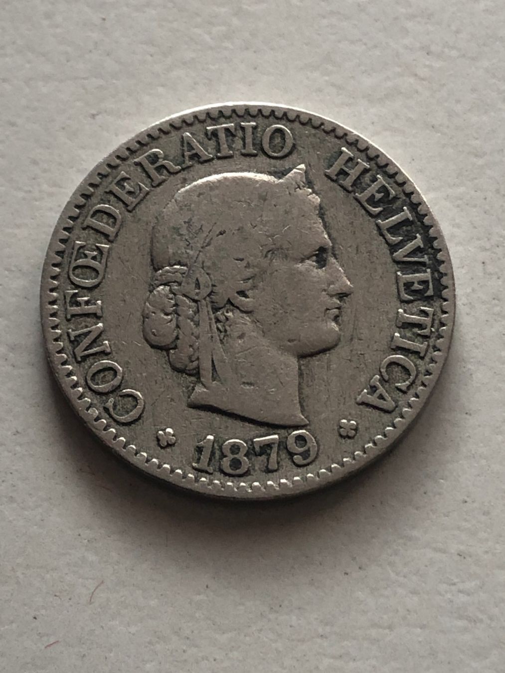 Alle Münzen: 10 Rp. 1879 – Gebraucht aus Schötz von Odpa