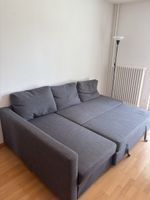 Grey 3-seat sofa-bed with chaise
