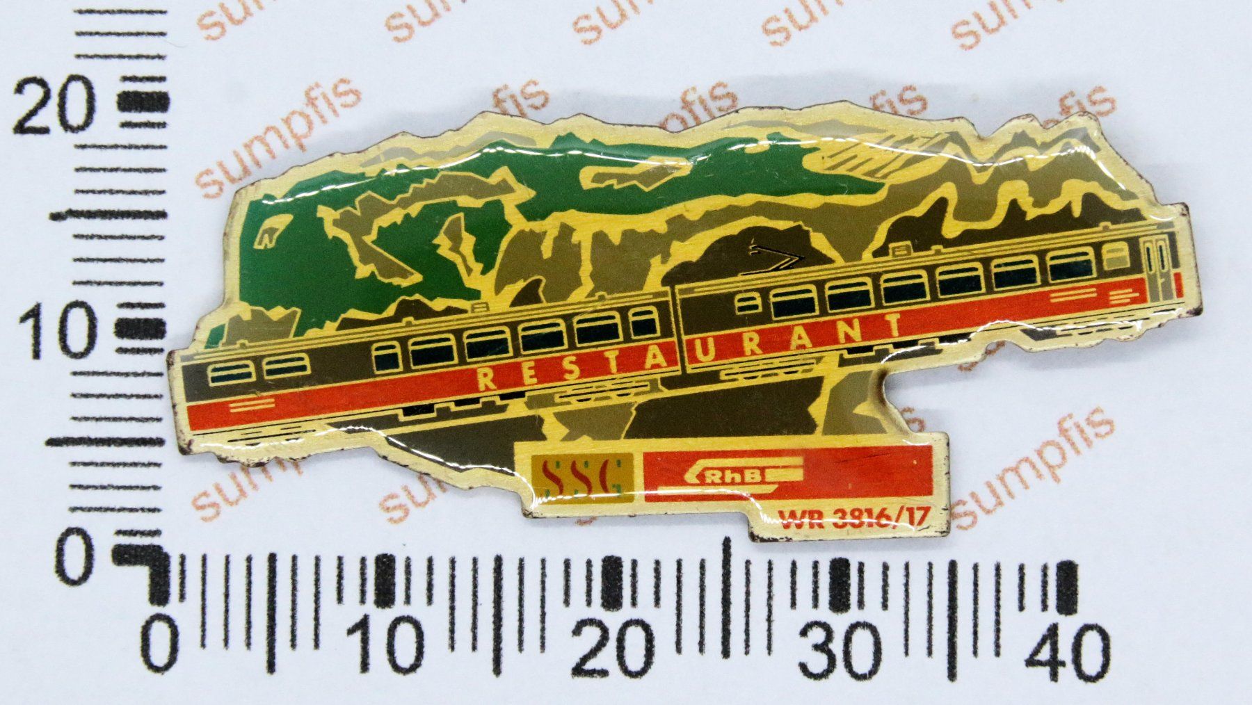 Placchette & Badge: Pin 3er-Set RhB Restaurant SSG – Usato da Winterthur venduto da sumpfis 1