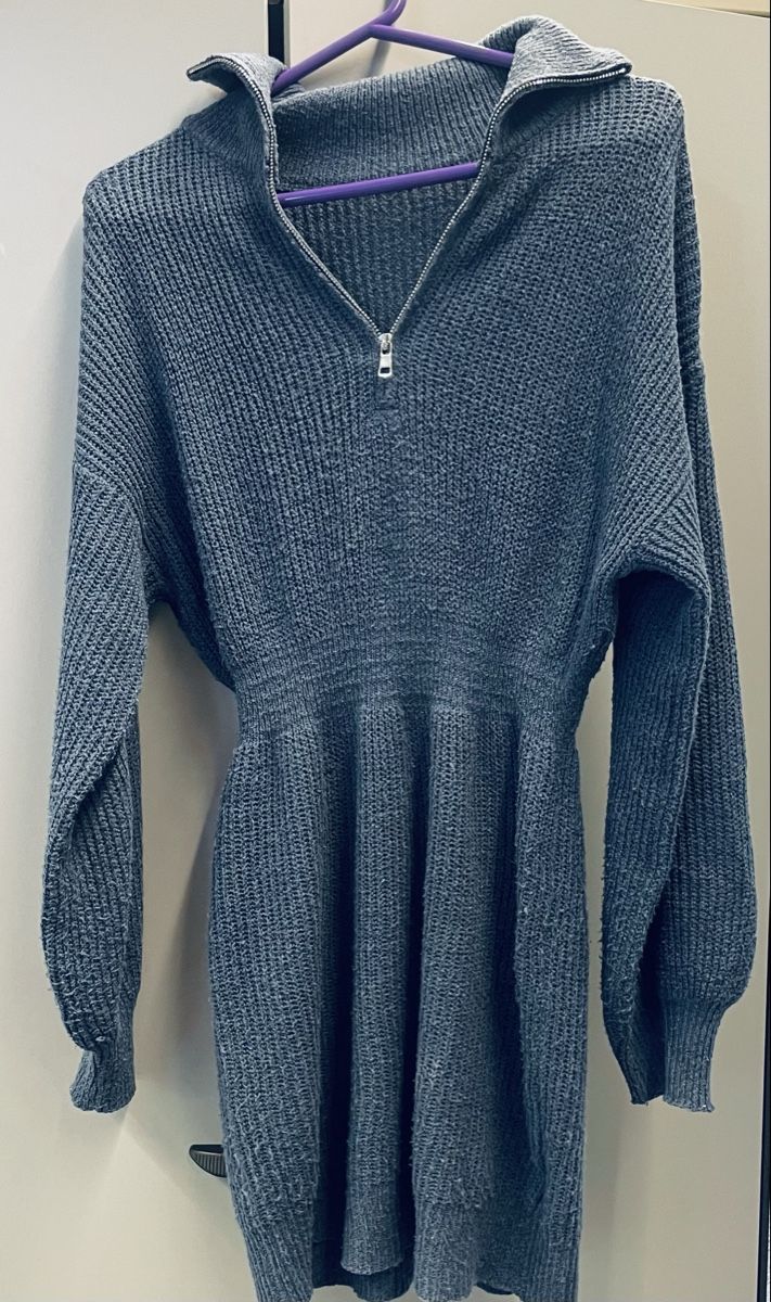 Maglioni & Felpe: Strick-Minikleid long Pullover mit Reissverschluss, Gr M – Usato da Au ZH venduto da Jaggy4