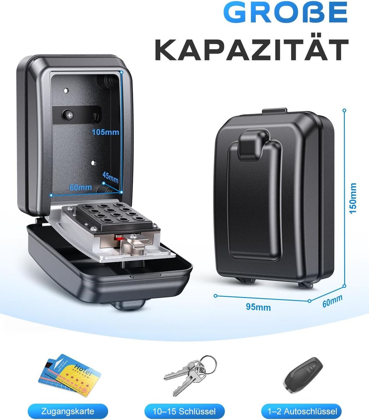 Casseforti: Schlüsseltresor mit Zahlencode wetterfeste Schlüsselbox – Nuovo e nell'imballaggio originale da Neuhausen venduto da apo_zn9s 1