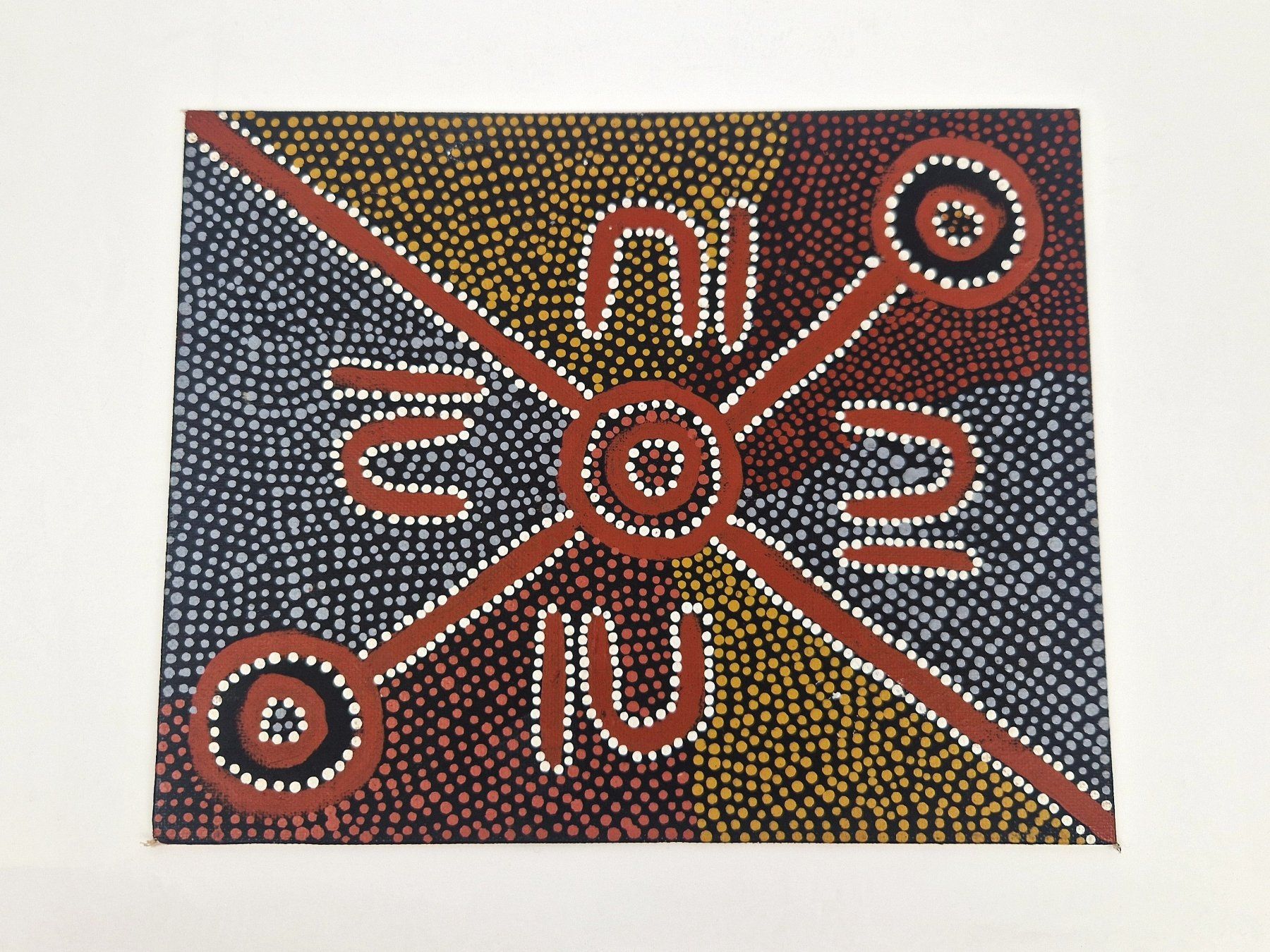 Dipinti: "Dot" Malerei der Australischen Aborigines Matala – Usato da Basel venduto da Restwert_Basel