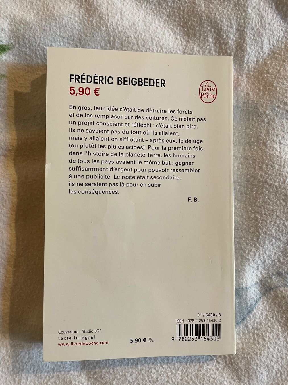 Bücher: 99F Frédéric Beigbeder – Gebraucht aus Leytron von acb_00 1