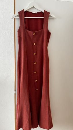 Zara Kleid ärmellos mit Knöpfen Grösse S neuwertig