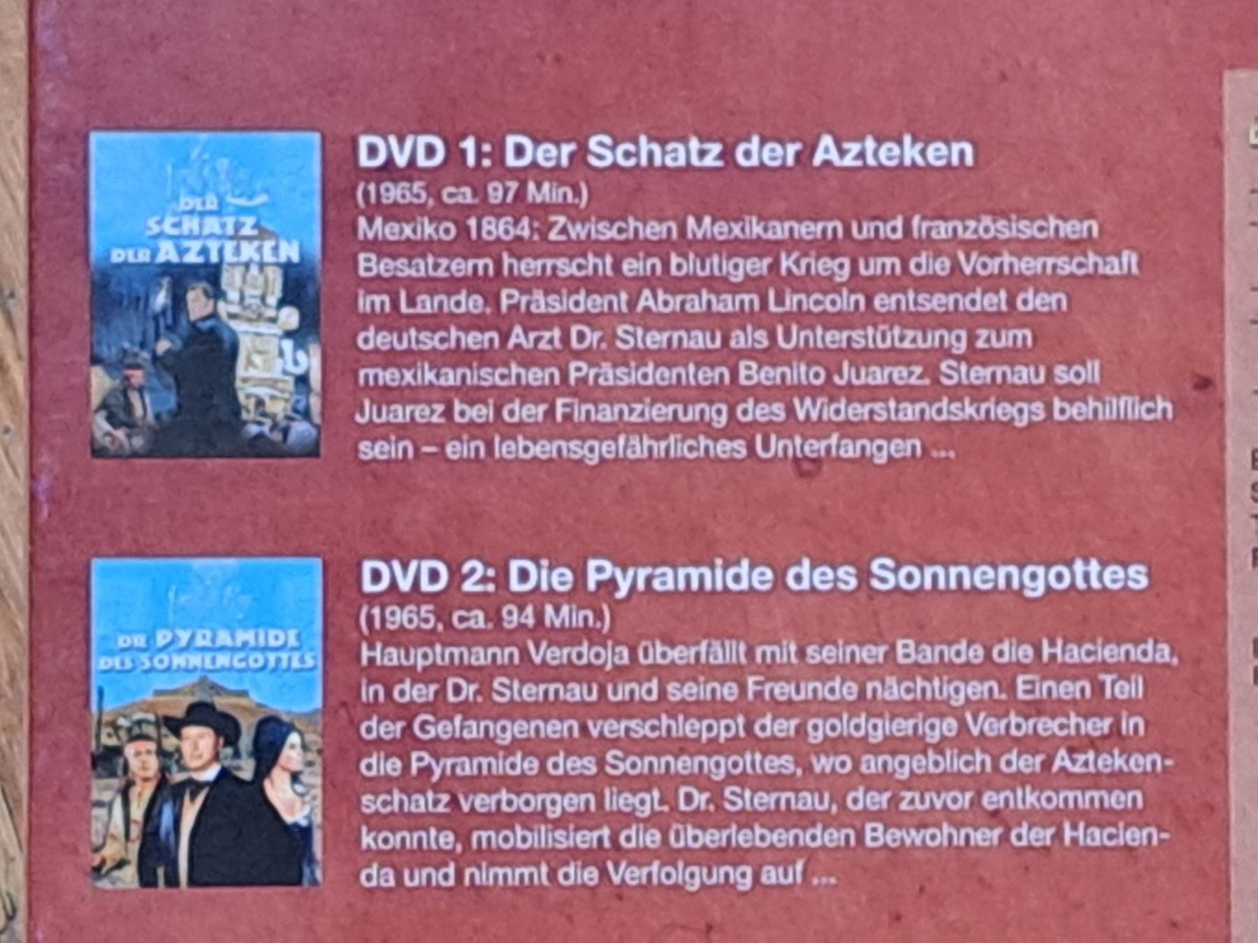 Tutti i DVDs: Der Schatz der Azteken & Die Pyramide des Sonnengottes – Usato da Wallisellen venduto da Sawr 2