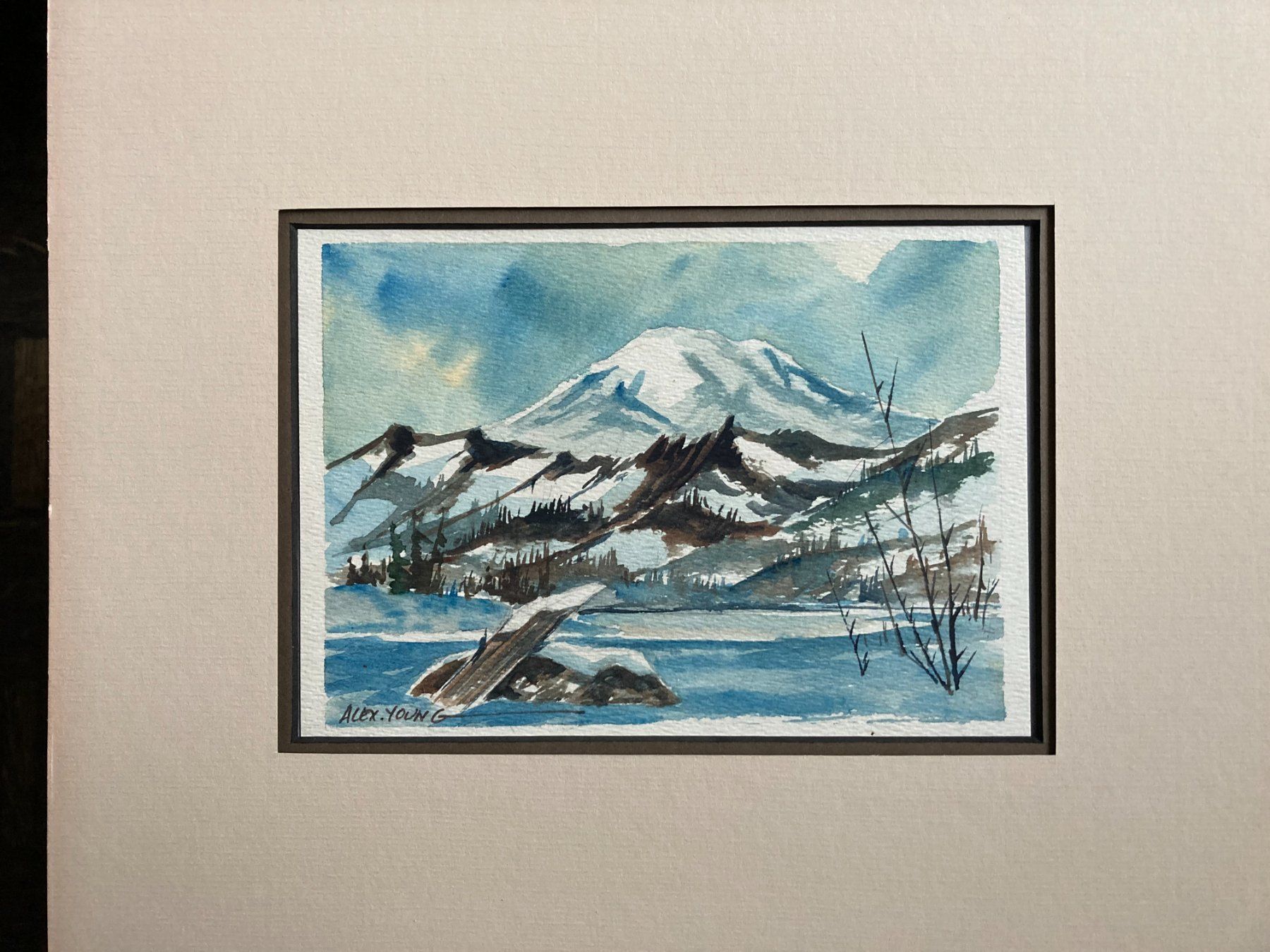Gemälde: Gemälde von Alex Young Wasserlandschaft – Gebraucht aus Subingen von ArtBead 1